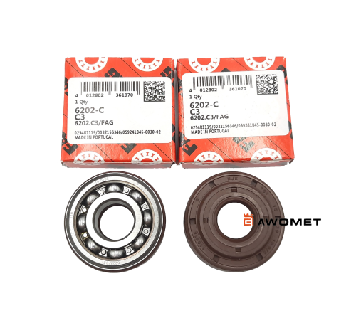 Uszczelniacze wału + łożyska FAG 6202 do HUSQVARNA 340, 345, 350