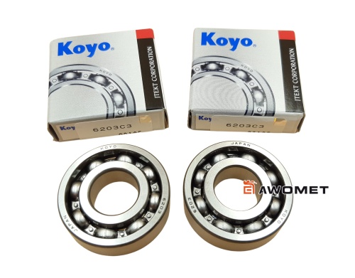 Łożyska wału 6203/C3 do STIHL 029, 039, MS 290, MS 390 - KOYO Japan