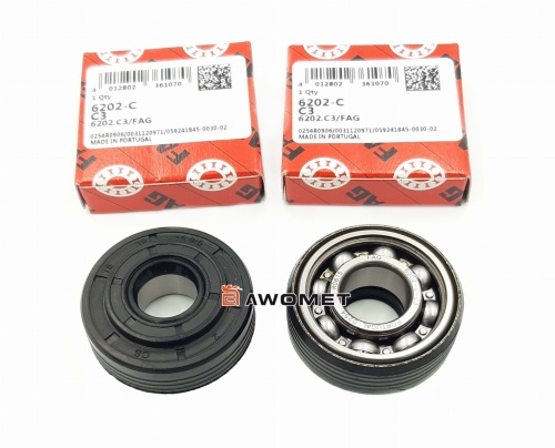 Uszczelniacze wału + łożyska FAG 6202 do HUSQVARNA 340, 345, 350