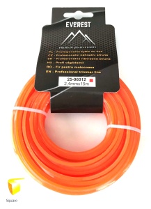 Żyłka tnąca EVEREST 2.4mm x 15 m (kwadratowa)