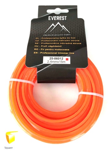Żyłka tnąca 2.4mm x 15 m (kwadratowa)
