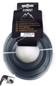 Żyłka tnąca EVEREST -DUAL 2.4 x 15 m (kwadratowa) z wkładem