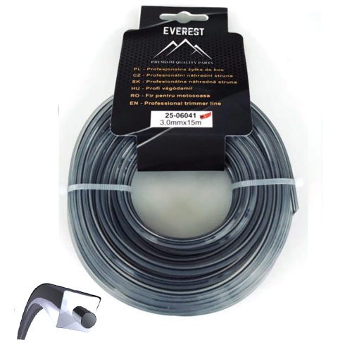 Żyłka tnąca DUAL 3.0 x 15 m (kwadratowa) z wkładem