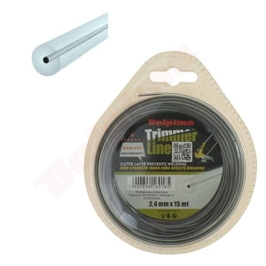 Żyłka tnąca DOLPIMA- DUAL-CUT 2,4 mm x 15 m (okrągła) z wkładem
