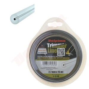 Żyłka tnąca DOLPIMA- DUAL-CUT 2,7 mm x 15 m (okrągła) z wkładem