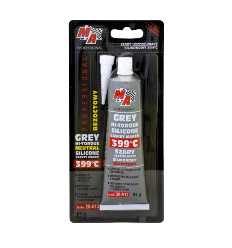 Uszczelniacz silikonowy szary 399°C MA Professional 85g