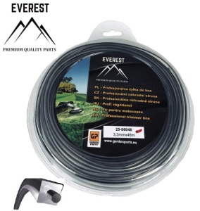 Żyłka tnąca EVEREST - DUAL 3,3 mm x 46 m (kwadratowa) z wkładem 
