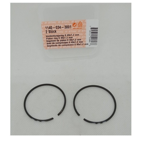 11400343001 Pierścienie tłoka 49mm x 1.2mm - oryginał STIHL