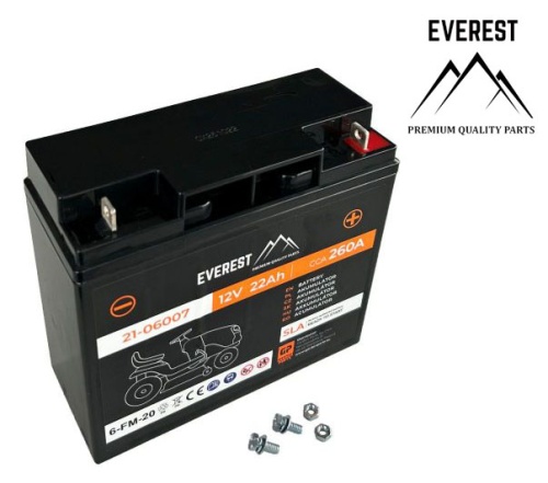 Akumulator żelowy EVEREST SLA-12V -20Ah AGM - prawy plus 21-06007