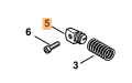 Mocowanie -uchwyt amortyzatora STIHL MS 171, MS 181, MS 211 - oryginał 1139-792-2901