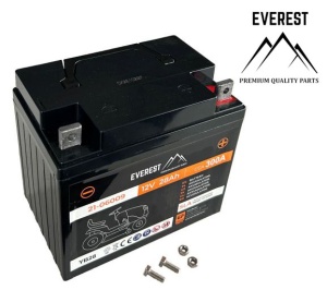 Akumulator żelowy EVEREST SLA-12V -28Ah AGM - prawy plus